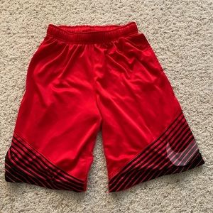 Nike dri fit boys shorts (red)